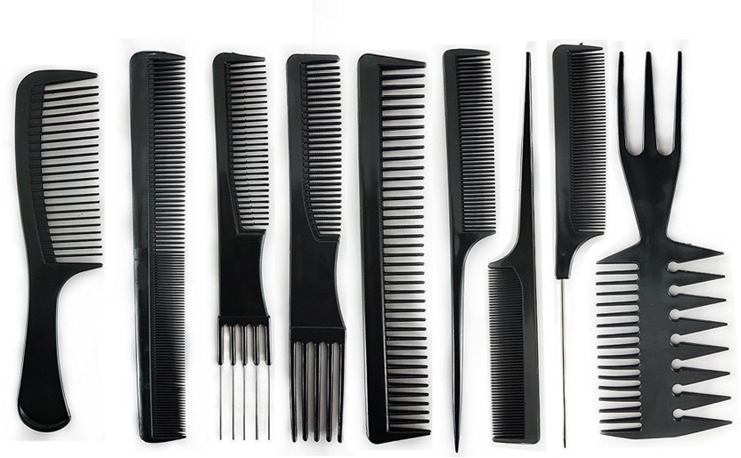 EKAN hair Comb Set For Man \u0026 Women (Set Of 9) + Free Hair Cutting Scissor
